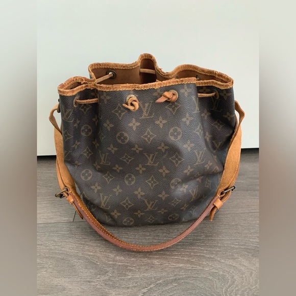 Authentic Louis Vuitton bag handbag shopper tote leather monogram brown tan LV - Picture 6 of 16